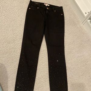 TED BAKER CRYSTAL JEANS SZ 27 NEW BLACK